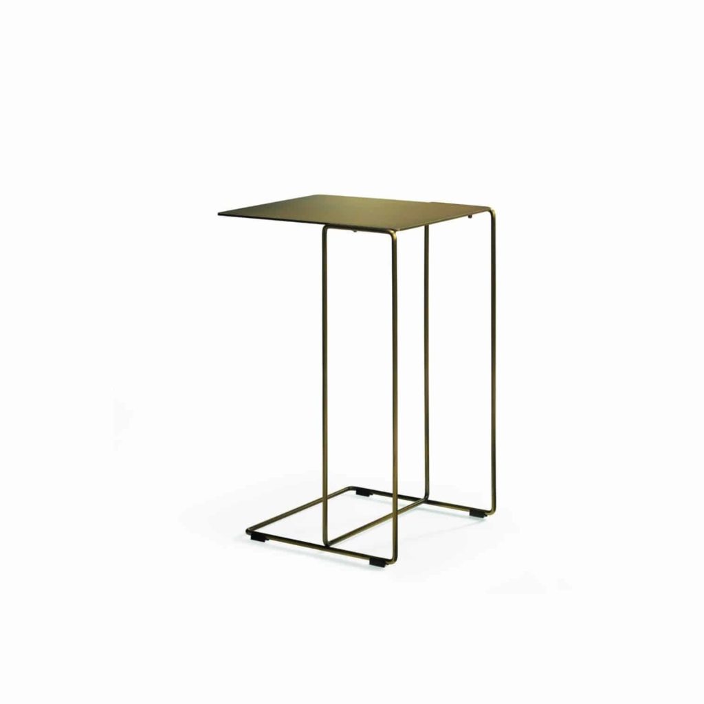 Walter Knoll Oki petite table d'appoint carrée bronze - Photo produit