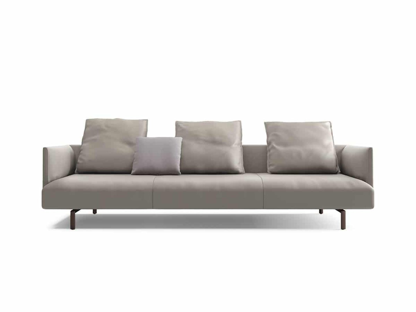 Muud Sofa 3 - Sitzer - Freistehend - in Leder Rodeo Soft Quartz - 286 x 94 Walter Knoll Stückgut XXL WK 492-30 WK-492-30-Quartz-1416-Rodeo Soft